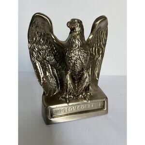 Vintage heavy brass american eagle bookends usa made